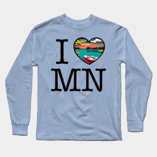 I Heart/Love Minnesota Long Sleeve T-Shirt